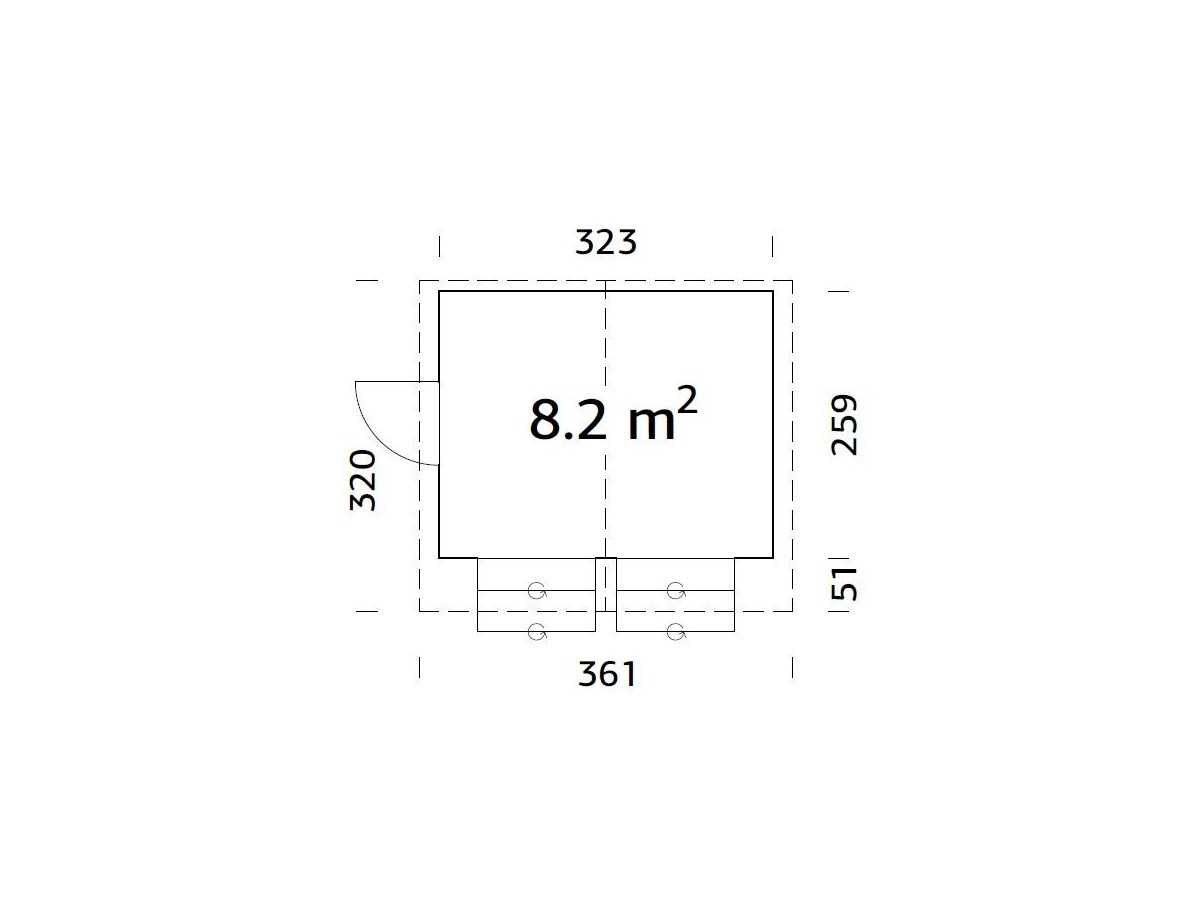 KIOSCO DE MADERA  STELLA 8,2 m2