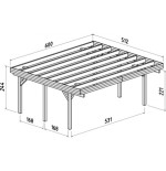 CARPORT DE MADERA  KARL 20,6  m2