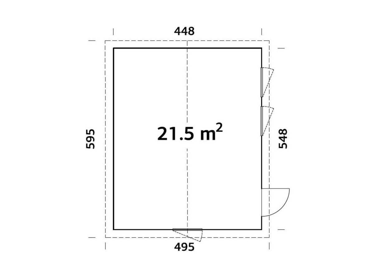 Casa de madera "CHARLOTTE 21,5 m2"