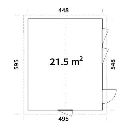 Casa de madera "CHARLOTTE 21,5 m2"
