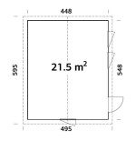 Casa de madera "CHARLOTTE 21,5 m2"