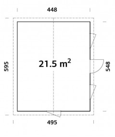 Casa de madera "PERNILLA  21,5 m2"