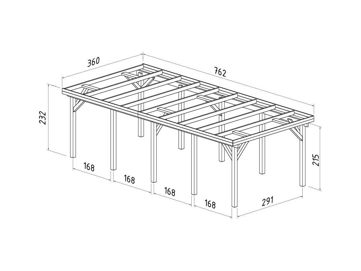 CARPORT DE MADERA KARL 23,1 m2