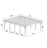 CARPORT DE MADERA KARL 40,6 m2