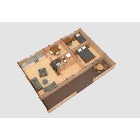 CASA DE MADERA  "MAGDA  " - 44 mm
