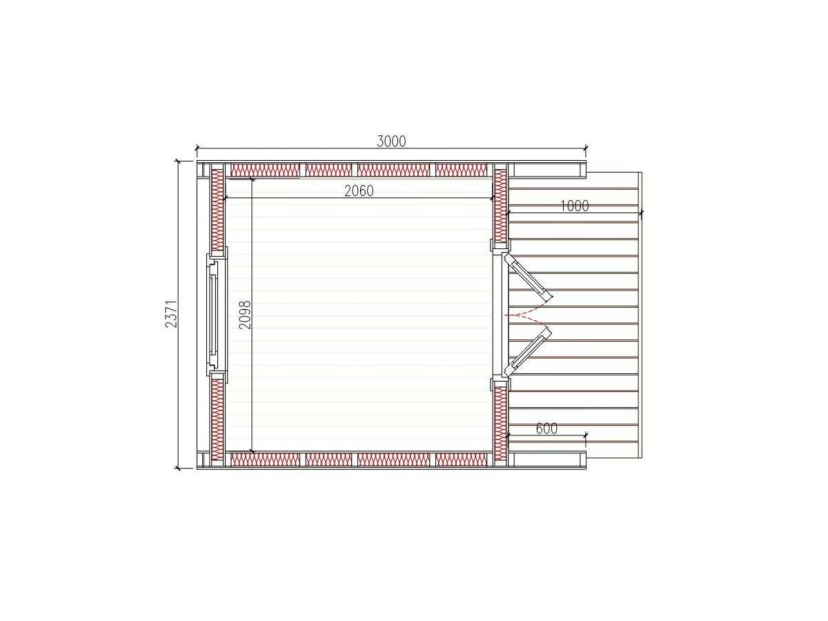 Camping Pod 2,4 x 3,0  LUXURY 