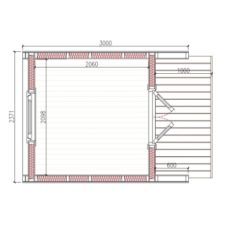 Camping Pod 2,4 x 3,0  LUXURY 