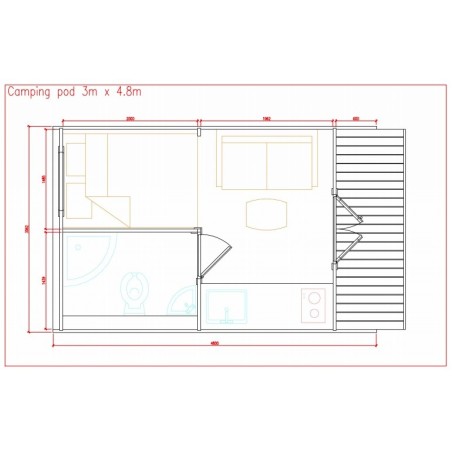 Camping Pod 3.0 x 4.8 con WC 