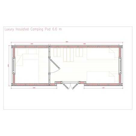 Camping Pod 2.4 x 6.6 LUXURY PLUS 