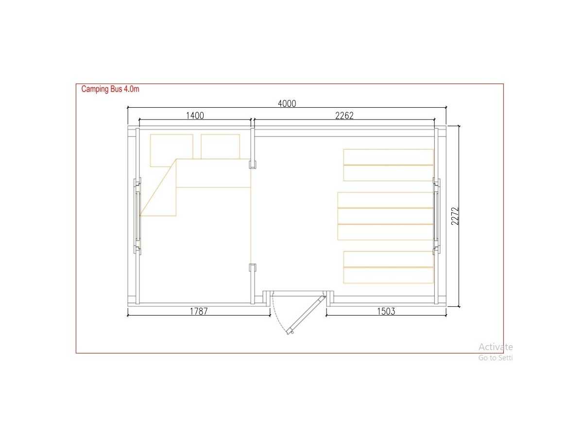 Camping BUS 2.3 x 4.0 