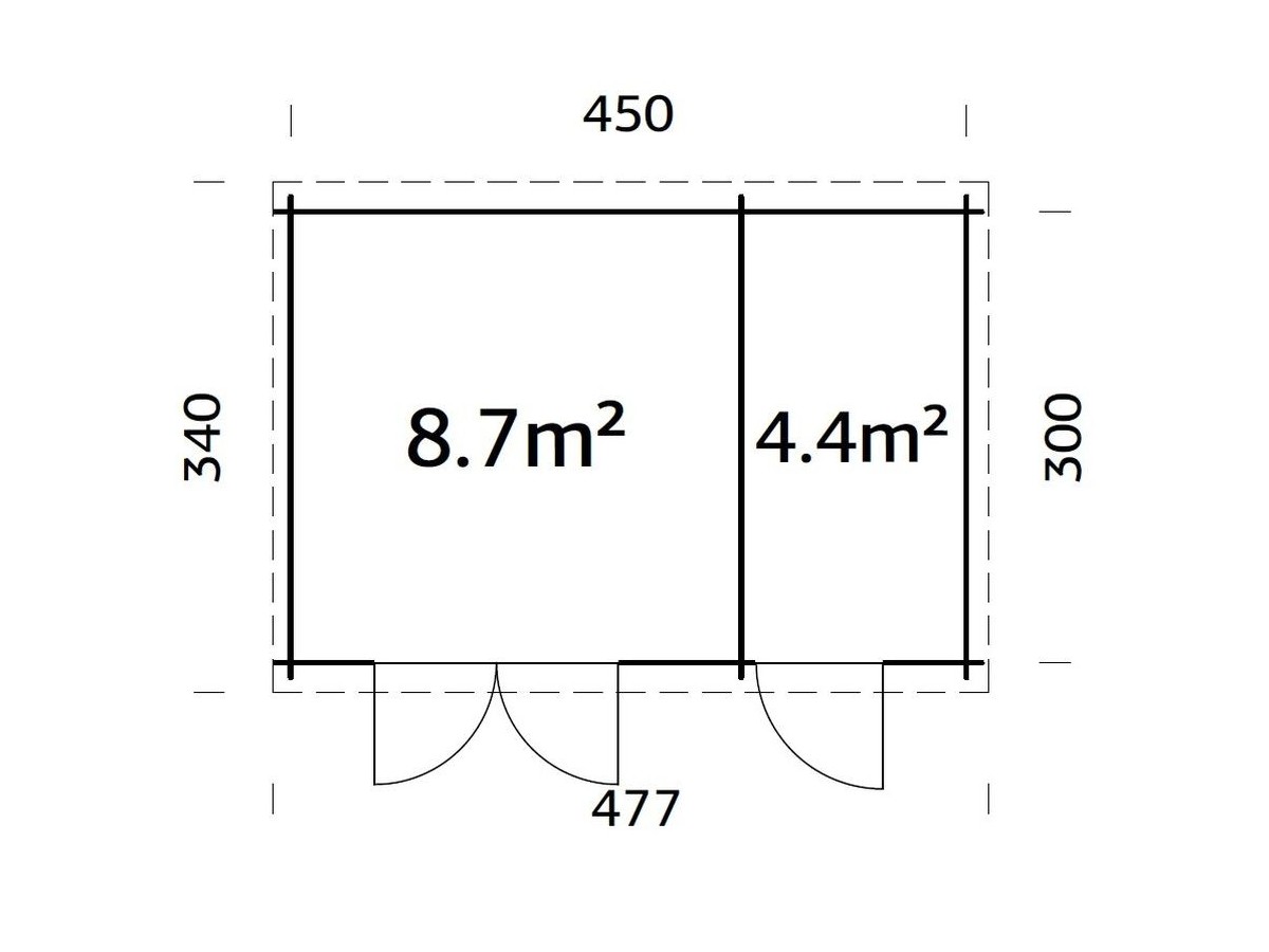 CASETA DE JARDIN "ELLA 13,1 m2"