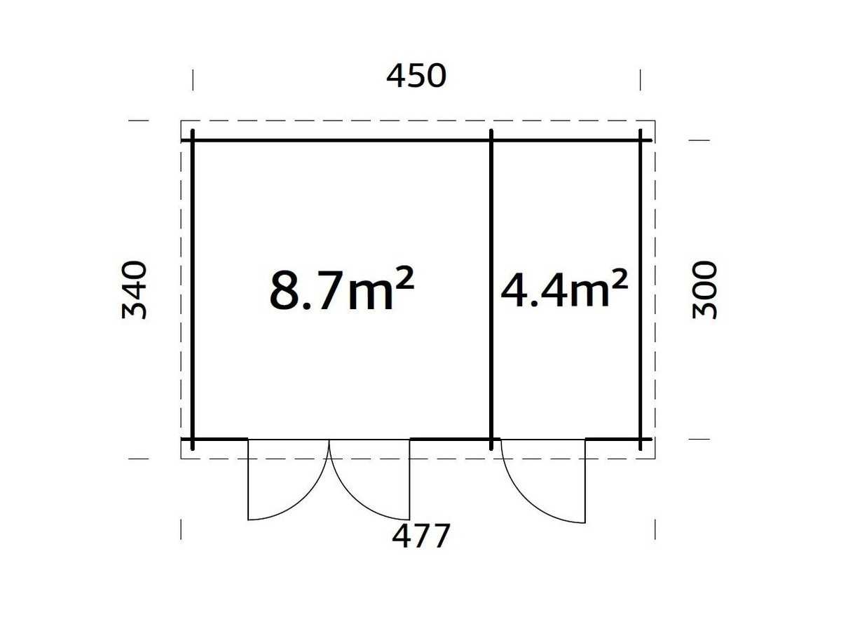 CASETA DE JARDIN "ELLA 13,1 m2"