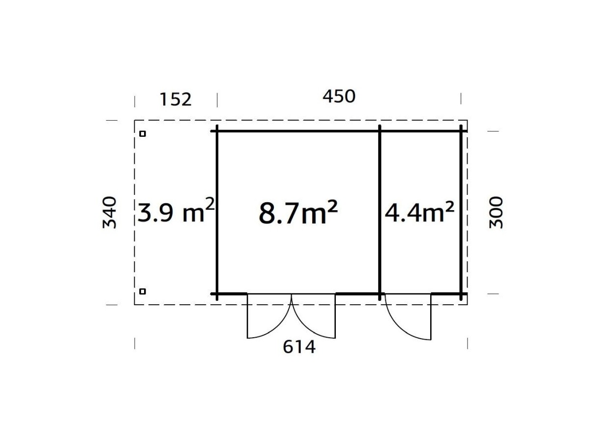 CASETA DE JARDIN "ELLA 13,1 + 3.9m2"