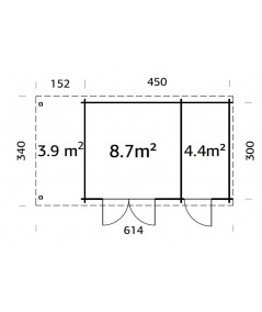 CASETA DE JARDIN "ELLA 13,1 + 3.9m2"