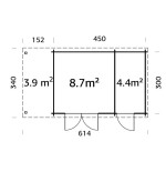 CASETA DE JARDIN "ELLA 13,1 + 3.9m2"