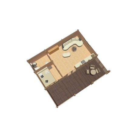 CASA DE MADERA EN DOBLE PARED   "ALINA TWINSKIN"