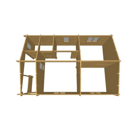CASA DE MADERA EN DOBLE PARED  "ALMERIA " - 44-50-44  mm