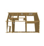 CASA DE MADERA EN DOBLE PARED  "ALMERIA " - 44-50-44  mm