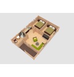 CASA DE MADERA EN DOBLE PARED  "ALMERIA " - 44-50-44  mm