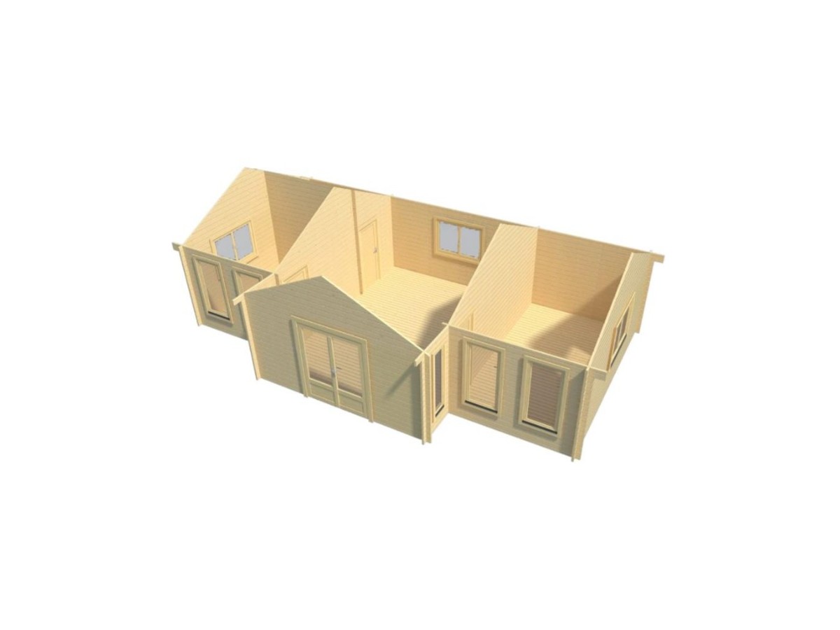 Casa de madera  "FLORIDA " - 44 mm