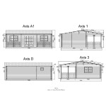 CASA DE MADERA EN DOBLE PARED   "ALINA TWINSKIN"