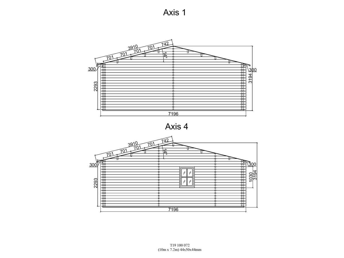 NEREA  en doble pared 44-50-44 mm