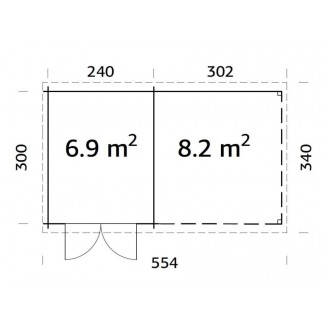 CASETA DE JARDÍ "MARSEILLE 1 PLUS 3.6"