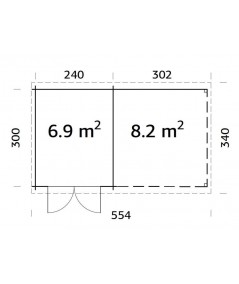 CASETA DE JARDÍ "MARSEILLE 1 PLUS 3.6"