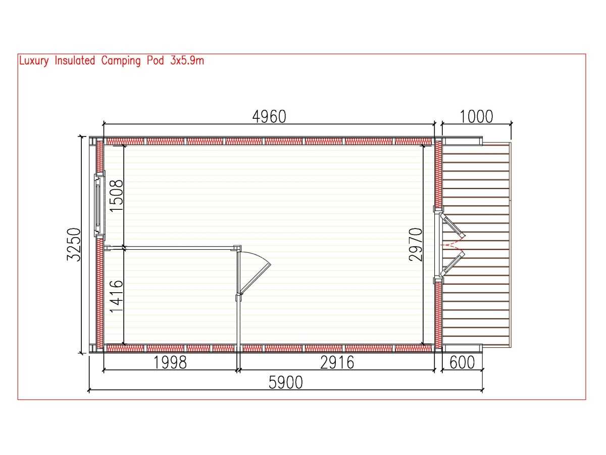 Luxury Camping Pod 3.25 x 5.9 con WC 