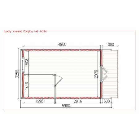Luxury Camping Pod  3.25  x 5.9 con WC 