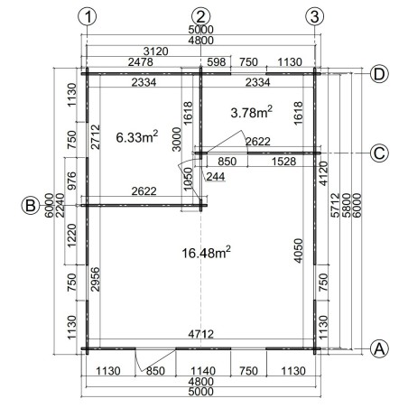 CASA DE MADERA "JULIA 5x6