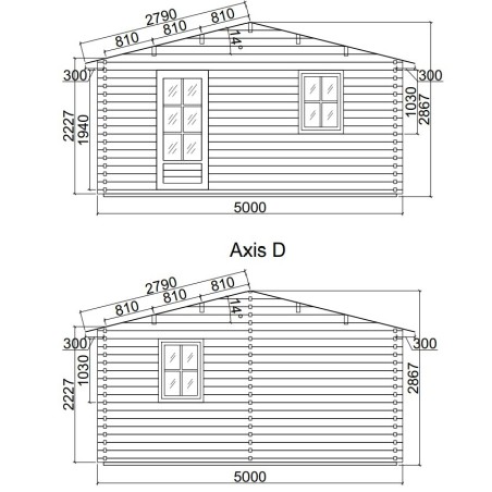 CASA DE MADERA "JULIA 5x6