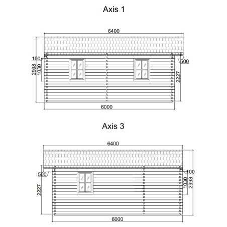 Casa de madera  "JULIA 6 , 36 m2  " 