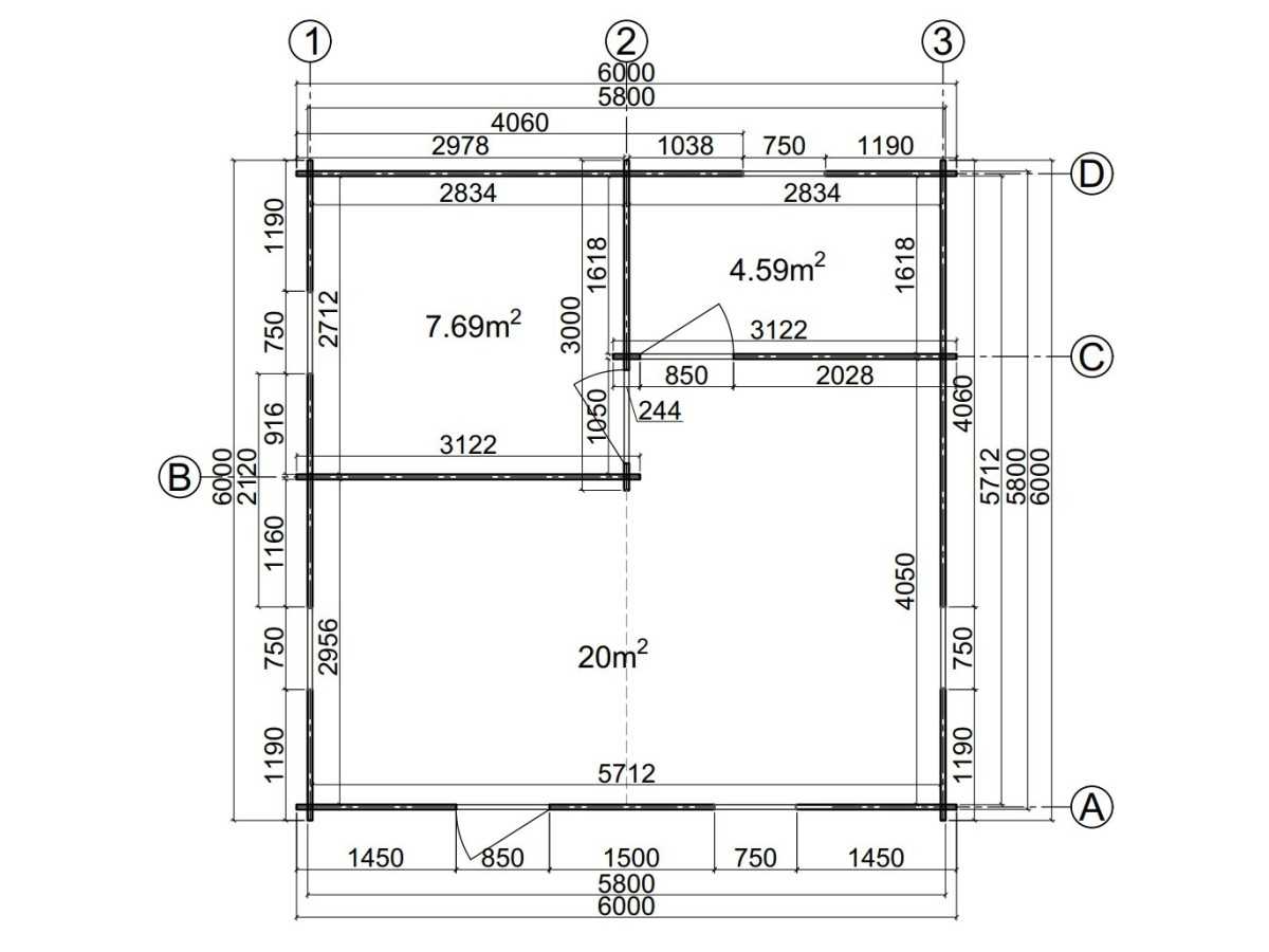 Casa de madera  "JULIA 6 , 36 m2  " 