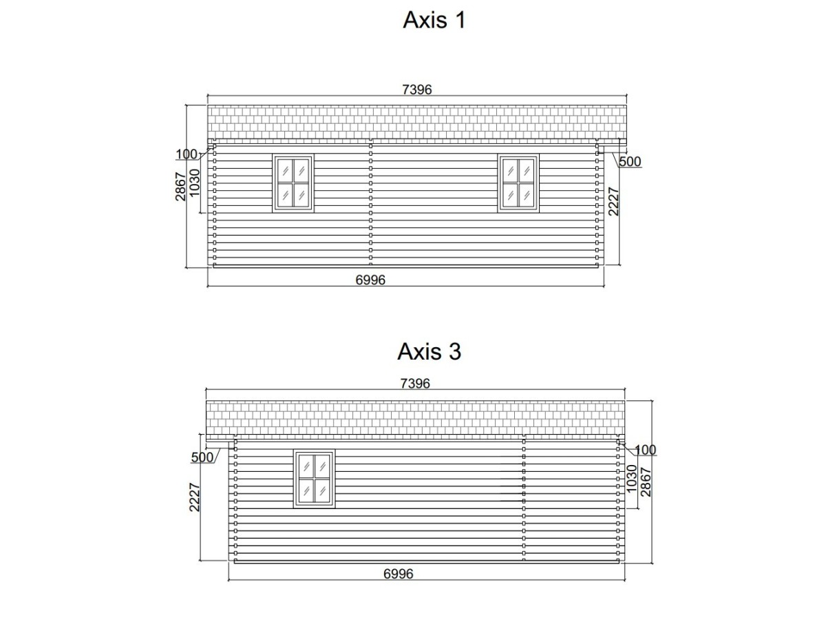 Casa de madera  "JULIA 5x7 , 35 m2  " 