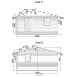 Casa de madera  "JULIA 5x7 , 35 m2  " 