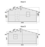 Casa de madera  "JULIA 6x8 , 48 m2  " 