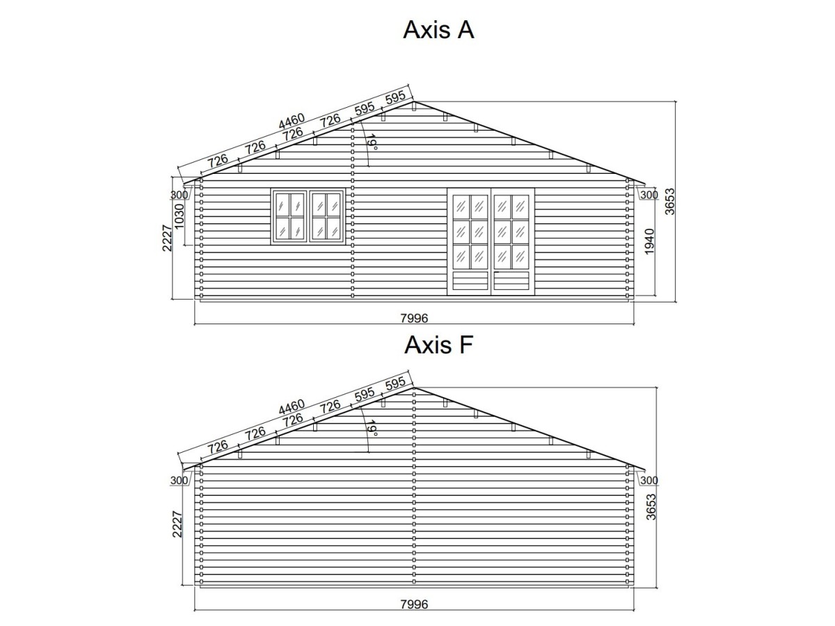 CASA DE MADERA  "SINTRA , 116 m2 " - 44 mm