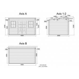 CASETA DE JARDIN "NIKA  4X3"