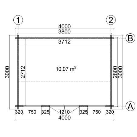 CASETA DE JARDIN "NIKA  4X3"