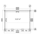CASETA DE JARDIN "NIKA  4X3"