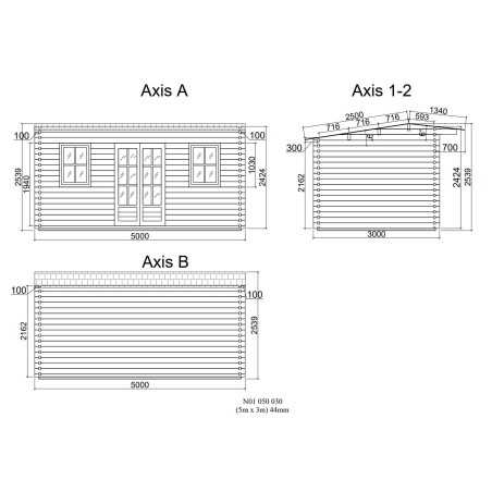 CASETA DE JARDIN "NIKA  5X3"