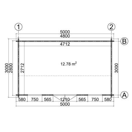 CASETA DE JARDIN "NIKA  5X3"