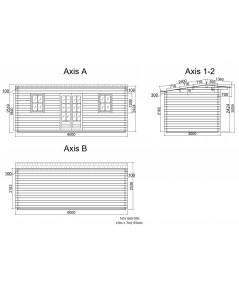 CASETA DE JARDIN "NIKA  6X3" , 44 mm 