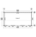 CASETA DE JARDIN "NIKA  6X3" , 44 mm 