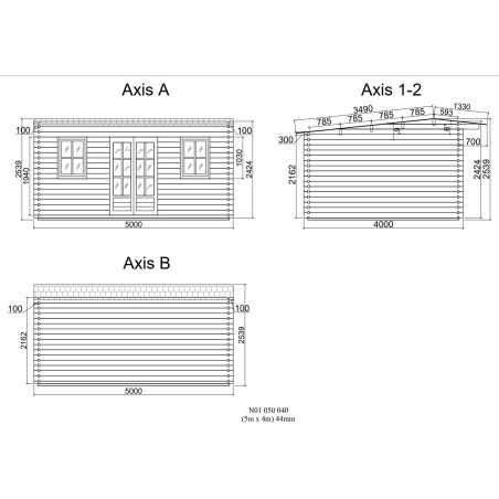 CASETA DE JARDIN "NIKA  5X4"