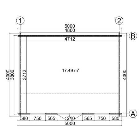 CASETA DE JARDIN "NIKA  5X4"