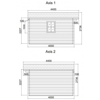 CASETA DE MADERA  LDA 4X4 , 44 mm