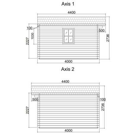 CASETA DE MADERA  LDA 4X4 , 44 mm