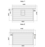 CASETA DE MADERA  LDA 4X4 , 44 mm